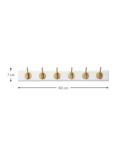 Appendiabiti Da Parete In Legno Con 6 Ganci Edgy