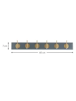 Appendiabiti Da Parete In Legno Con 6 Ganci Edgy