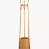 Appendiabiti In Rattan Con Cesto Portaoggetti Sio