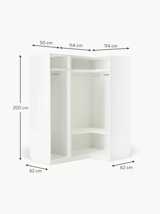 Armadio Angolare Componibile Charlotte, Larg. 165 Cm, Diverse Varianti