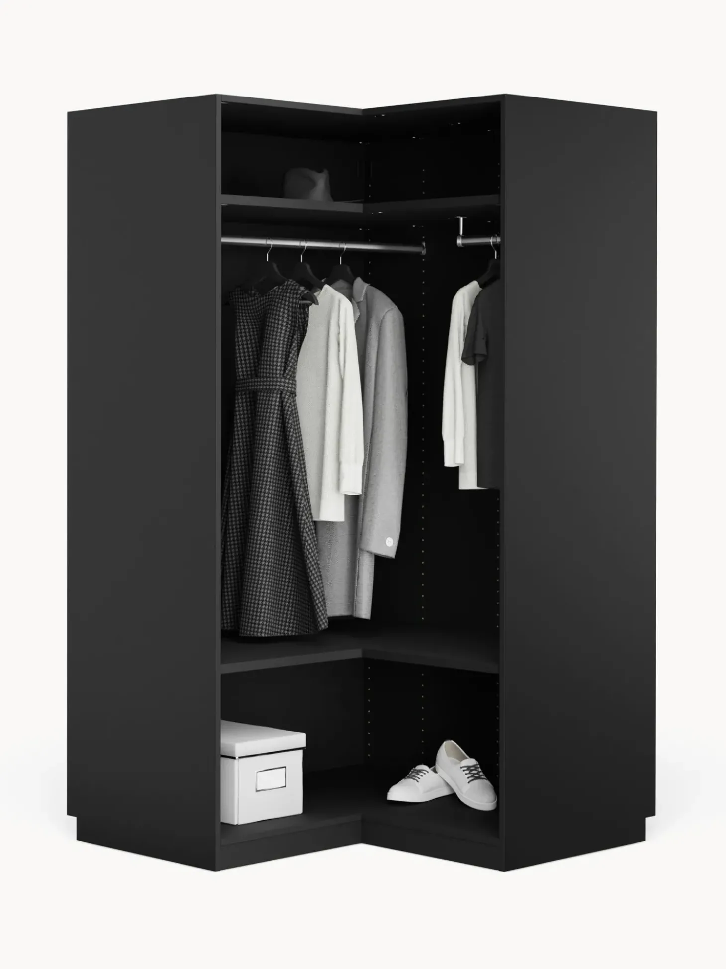 Armadio Angolare Componibile Leon, Larg. 115 Cm, Diverse Varianti