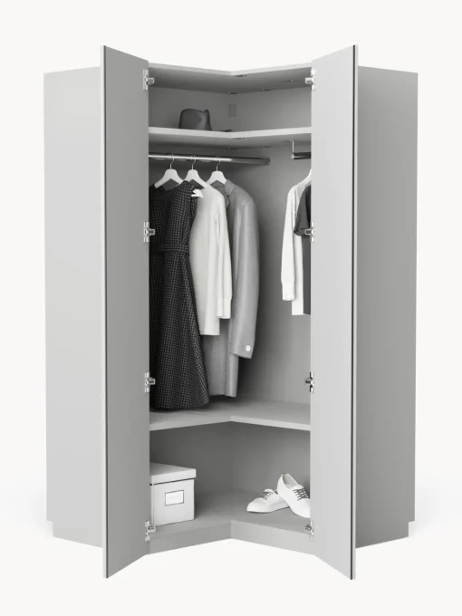 Armadio Angolare Componibile Charlotte, Larg. 115 Cm, Diverse Varianti