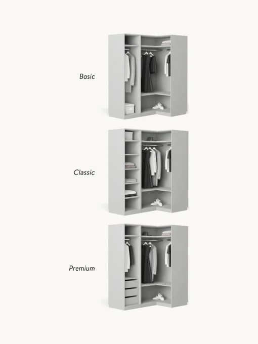 Armadio Angolare Componibile Charlotte, Larg. 165 Cm, Diverse Varianti