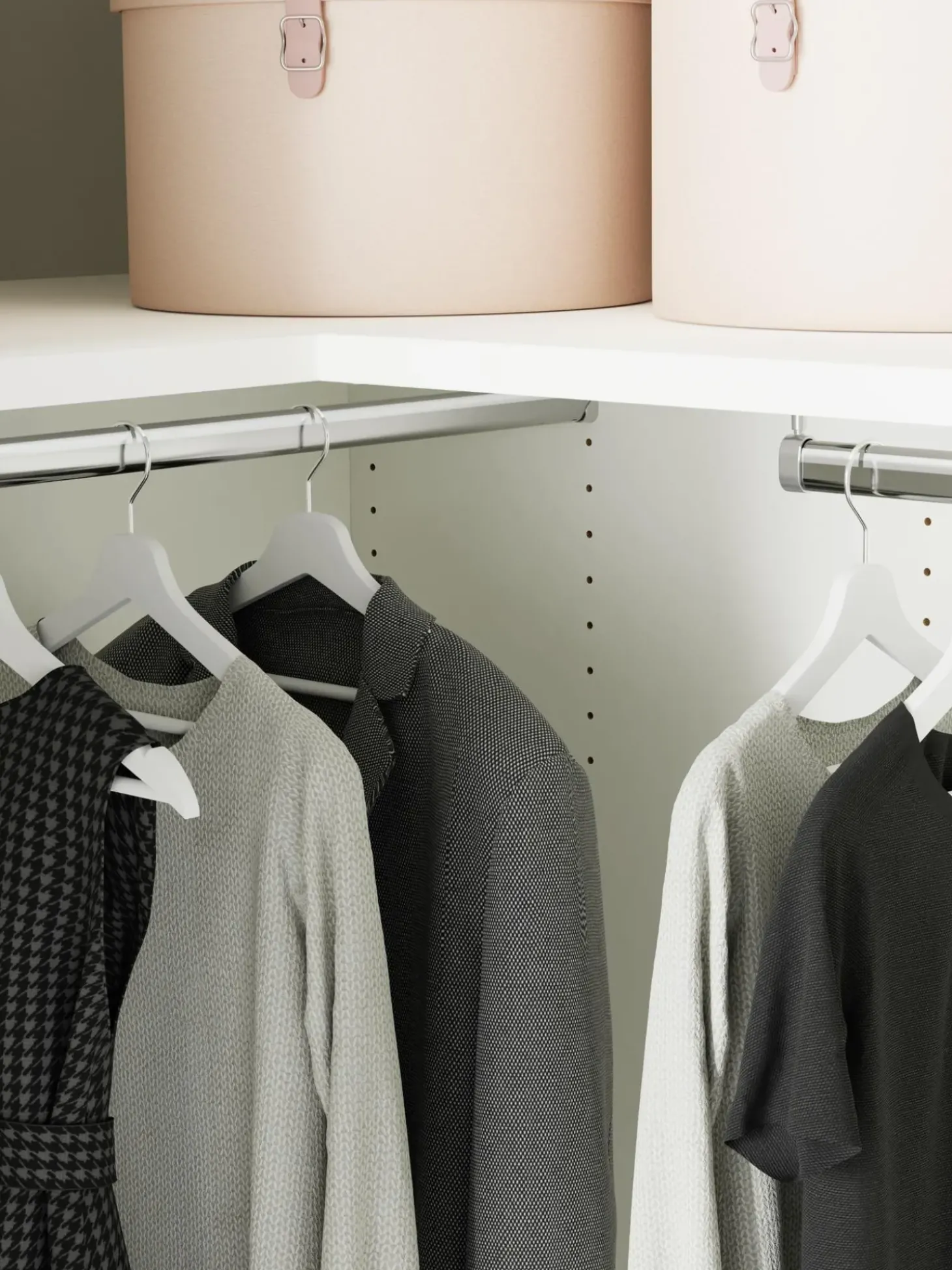 Armadio Angolare Componibile Leon, Larg. 215 Cm, Diverse Varianti