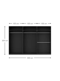 Armadio Componibile Ad Ante Battenti Leon, Larg. 300 Cm, In Diverse Varianti