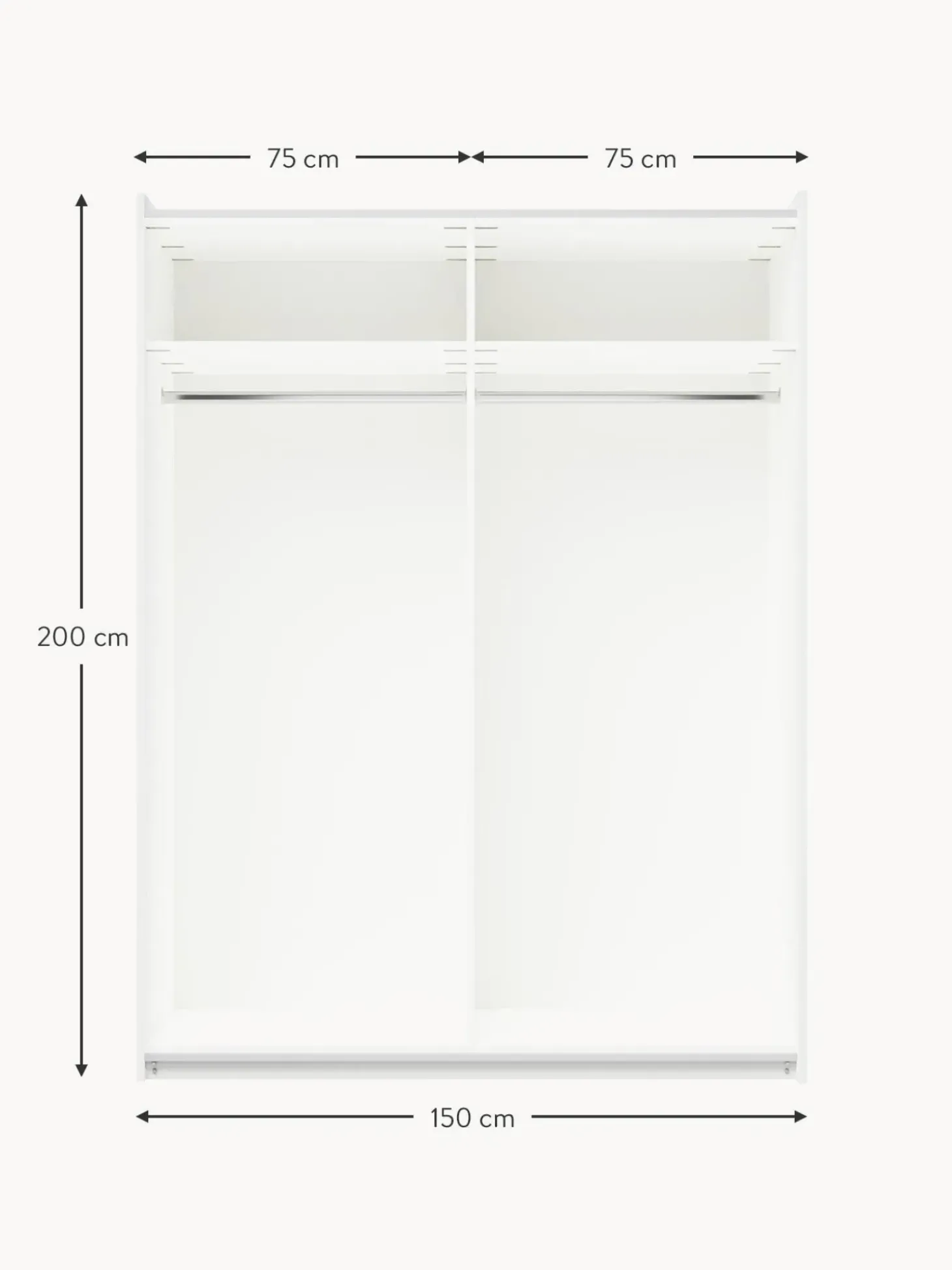 Armadio Componibile Ad Ante Battenti Charlotte, Larg. 150 Cm, Diverse Varianti