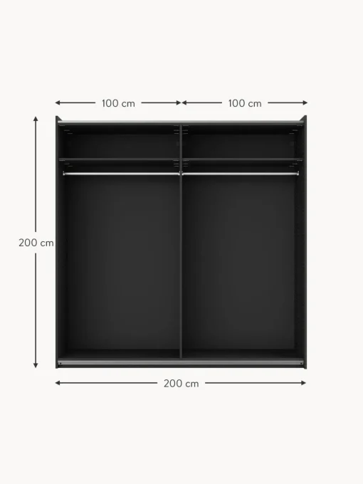 Armadio Componibile Ad Ante Battenti Leon, Larg. 200 Cm, Diverse Varianti