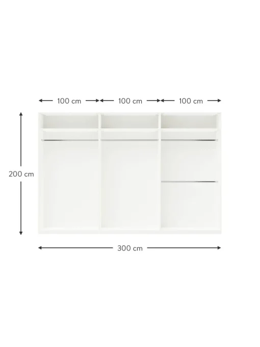 Armadio Componibile Ad Ante Girevoli Leon, Larg. 300 Cm, Diverse Varianti