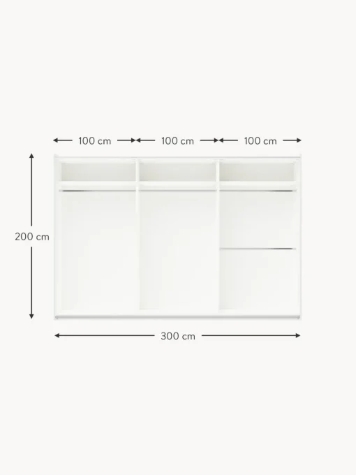Armadio Componibile Ad Ante Battenti Leon, Larg. 300 Cm, Diverse Varianti