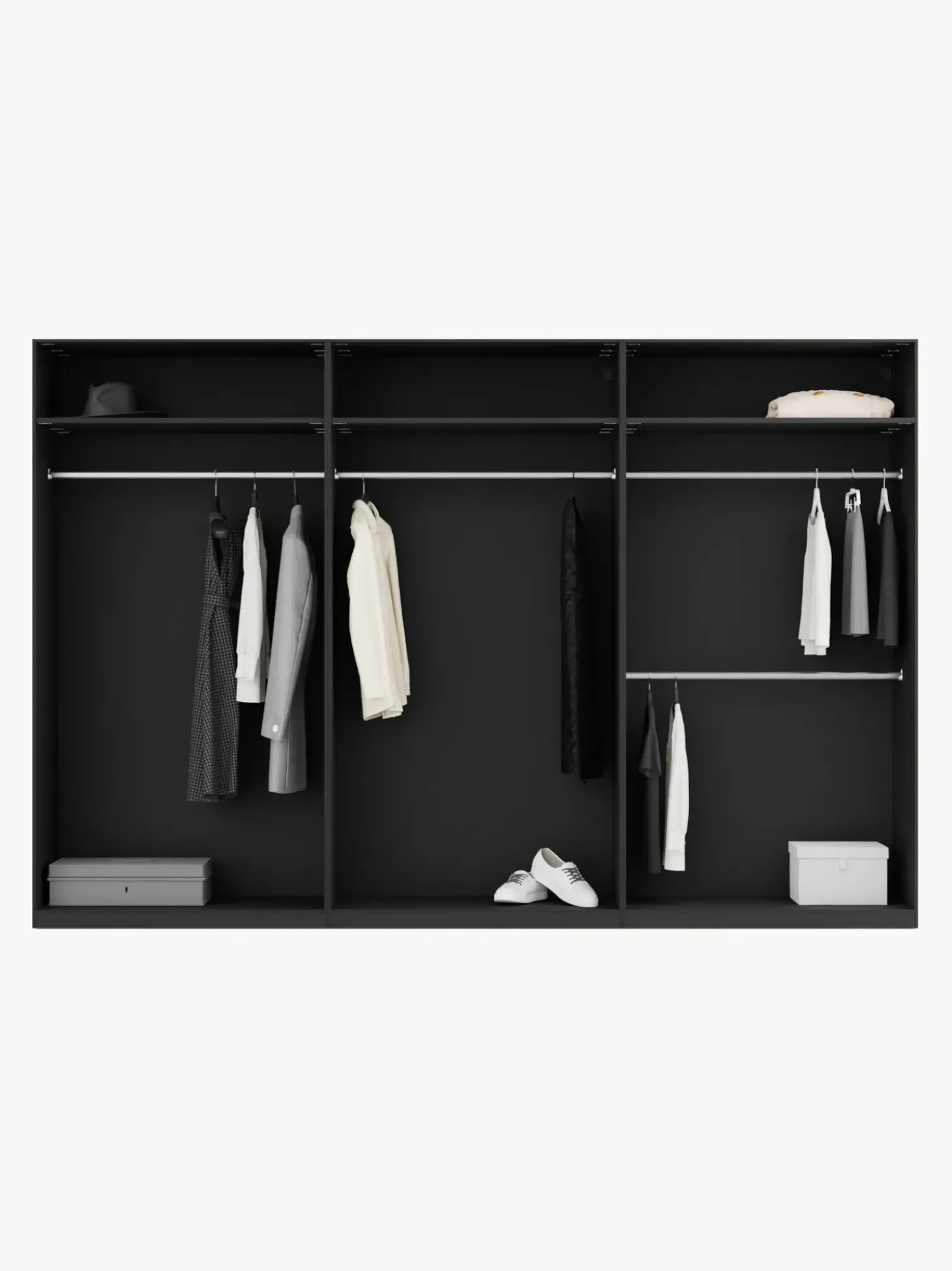 Armadio Componibile Ad Ante Girevoli Simone, Larg. 300 Cm, Diverse Varianti