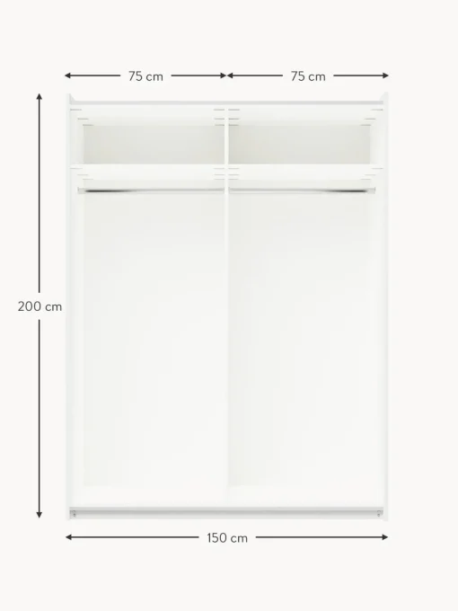 Armadio Componibile Con Ante Scorrevoli Simone, Larg. 150 Cm, In Diverse Varianti