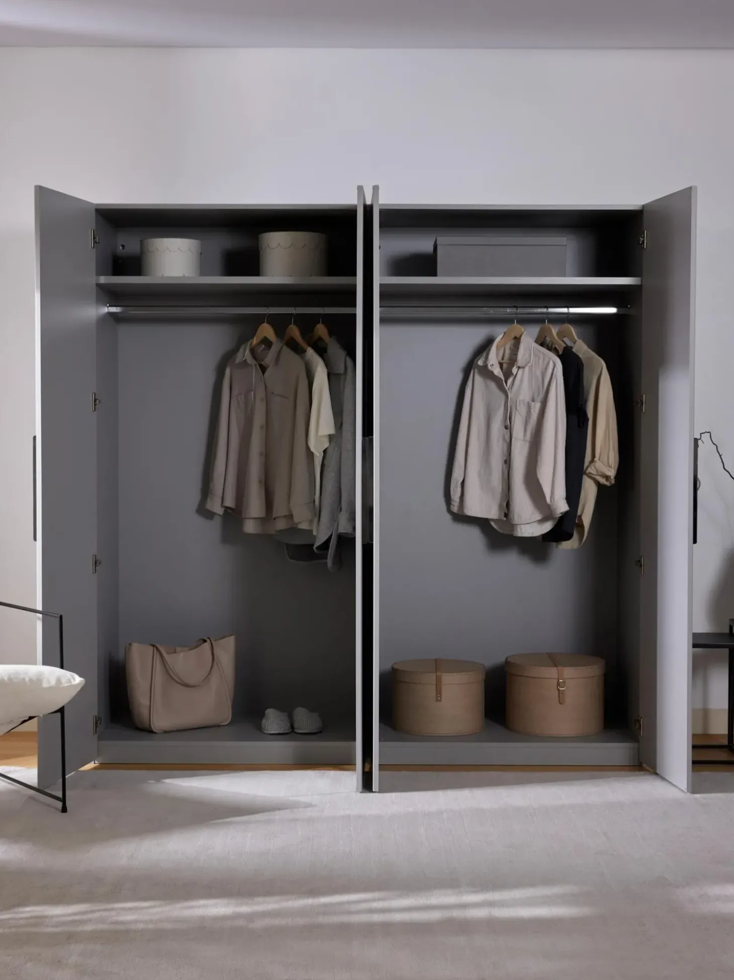 Armadio Componibile Con Ante Battenti Simone, Larg. 200 Cm, In Diverse Varianti