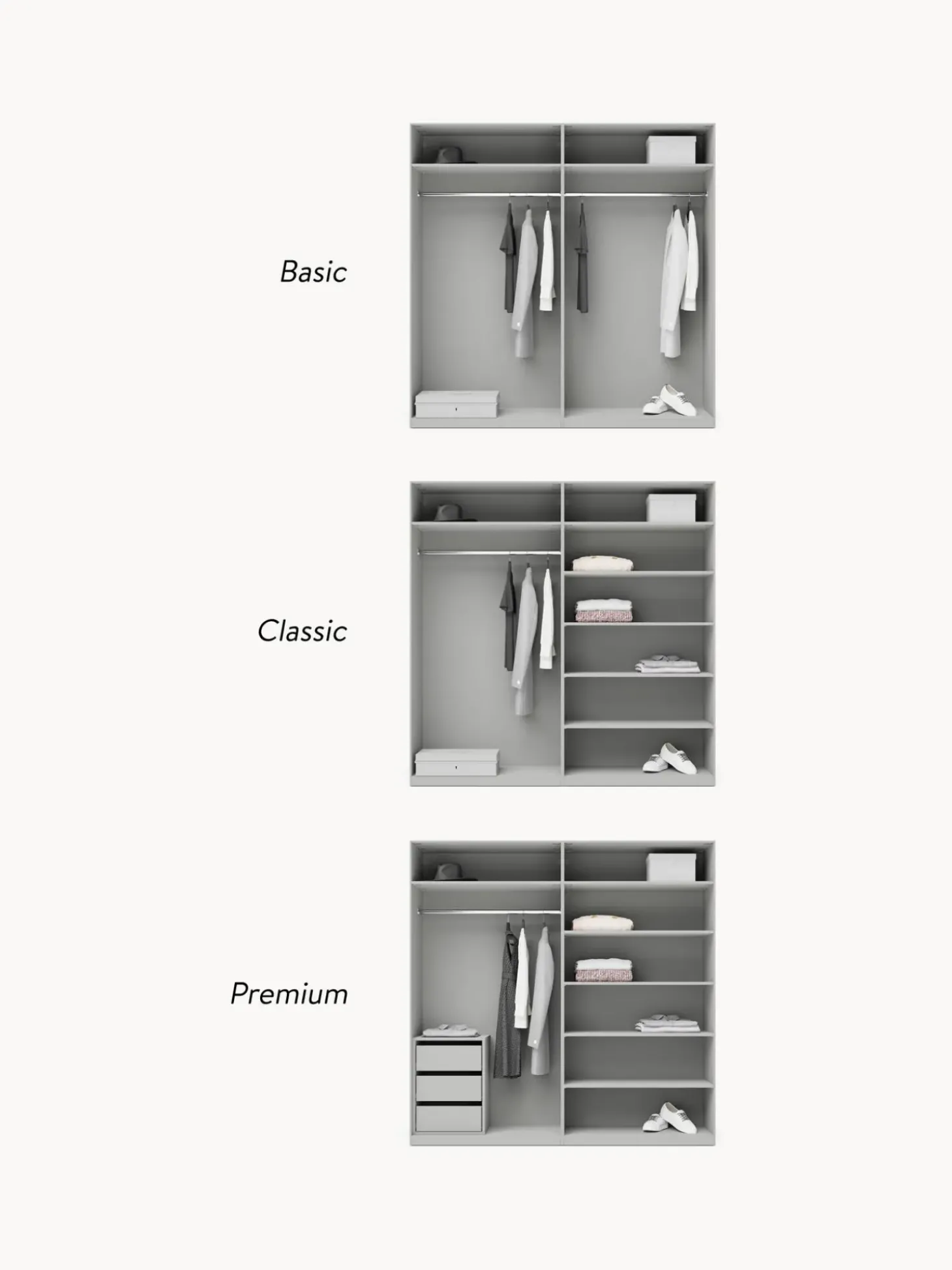 Armadio Componibile Con Ante Battenti Simone, Larg. 200 Cm, In Diverse Varianti