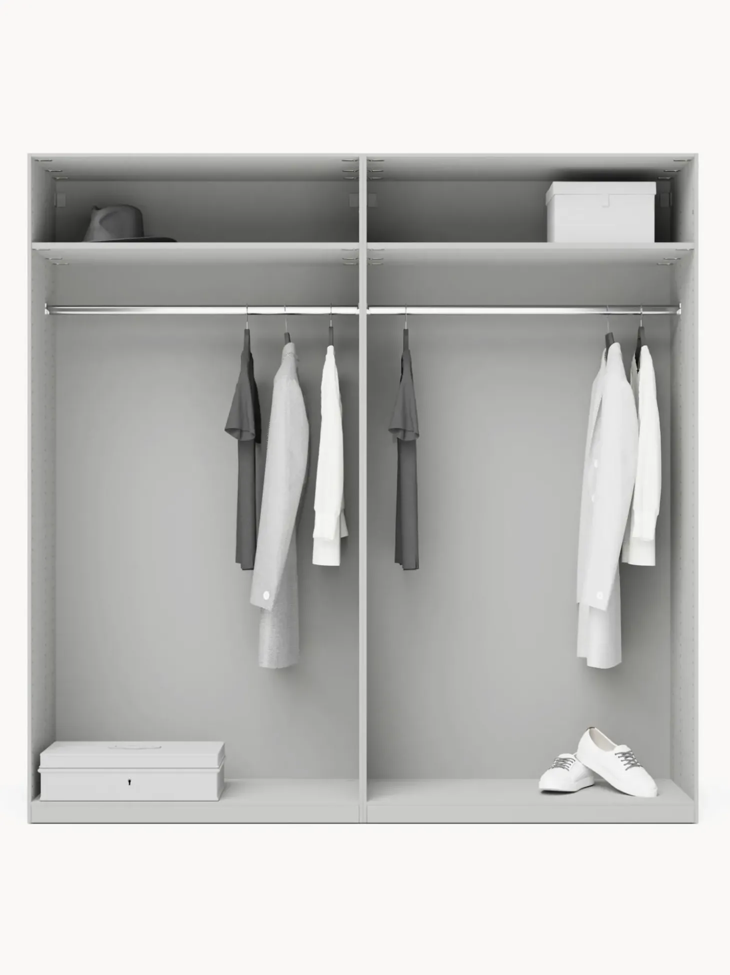 Armadio Componibile Con Ante Battenti Simone, Larg. 200 Cm, In Diverse Varianti