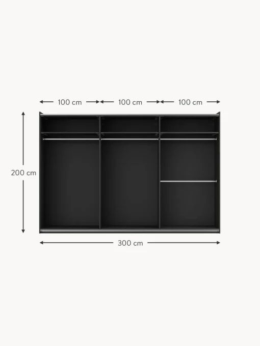 Armadio Componibile Con Ante Battenti Leon, Larg. 300 Cm, Diverse Varianti