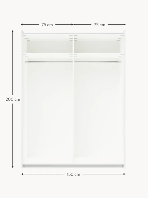 Armadio Componibile Con Ante Scorrevoli Charlotte, Larg. 150 Cm, Diverse Varianti