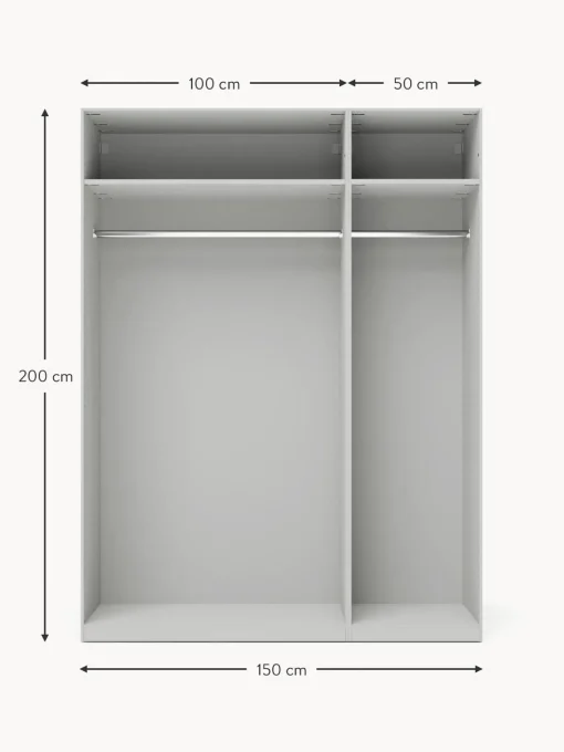 Armadio Componibile Con Ante Battenti Leon, Larg. 150 Cm, In Diverse Varianti