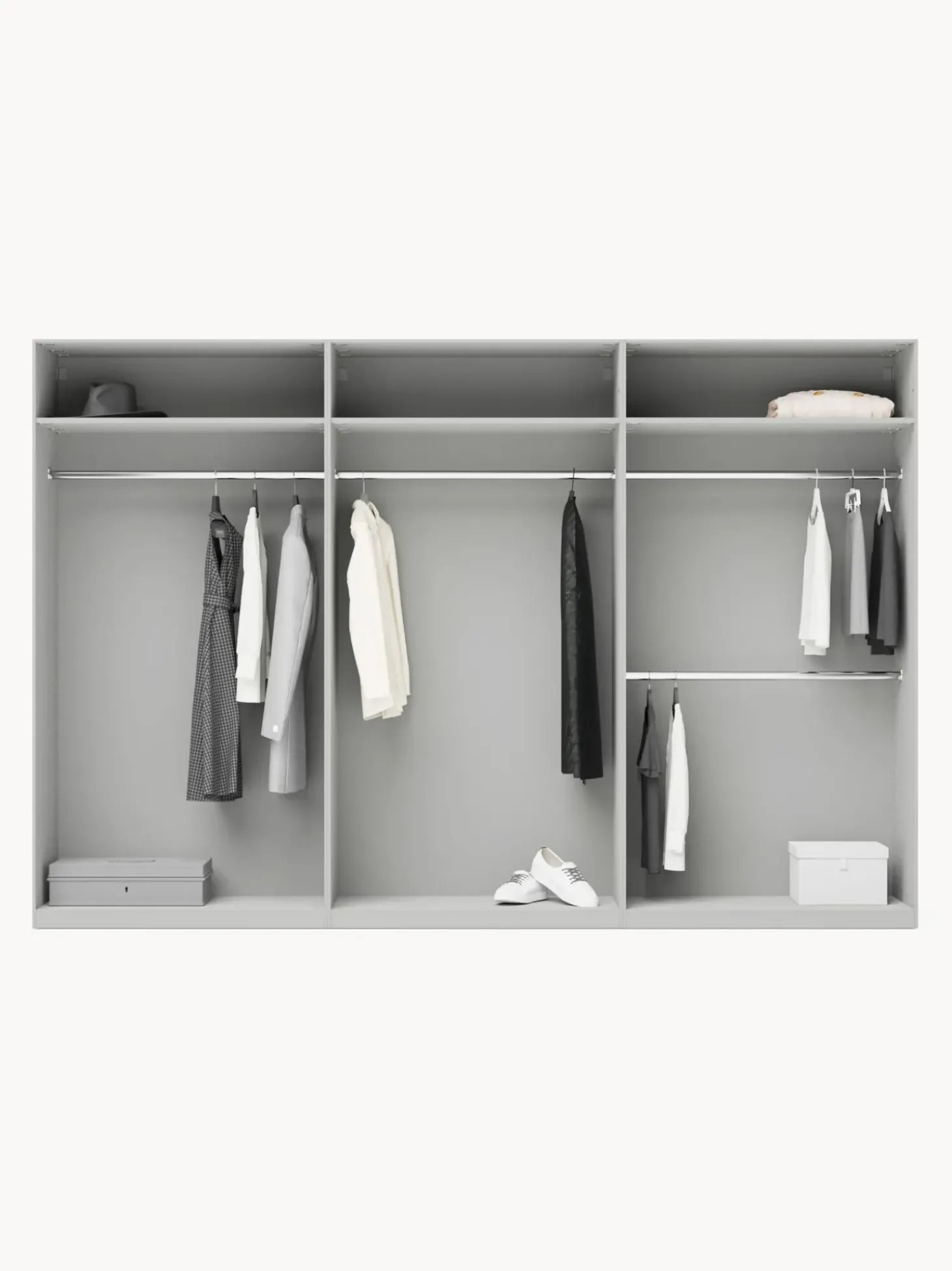 Armadio Componibile Con Ante Battenti Leon, Larg. 300 Cm, In Diverse Varianti