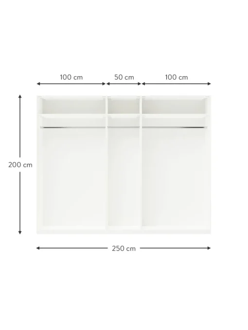Armadio Componibile Con Anta Battente Charlotte, Larg. 250 Cm, In Diverse Varianti