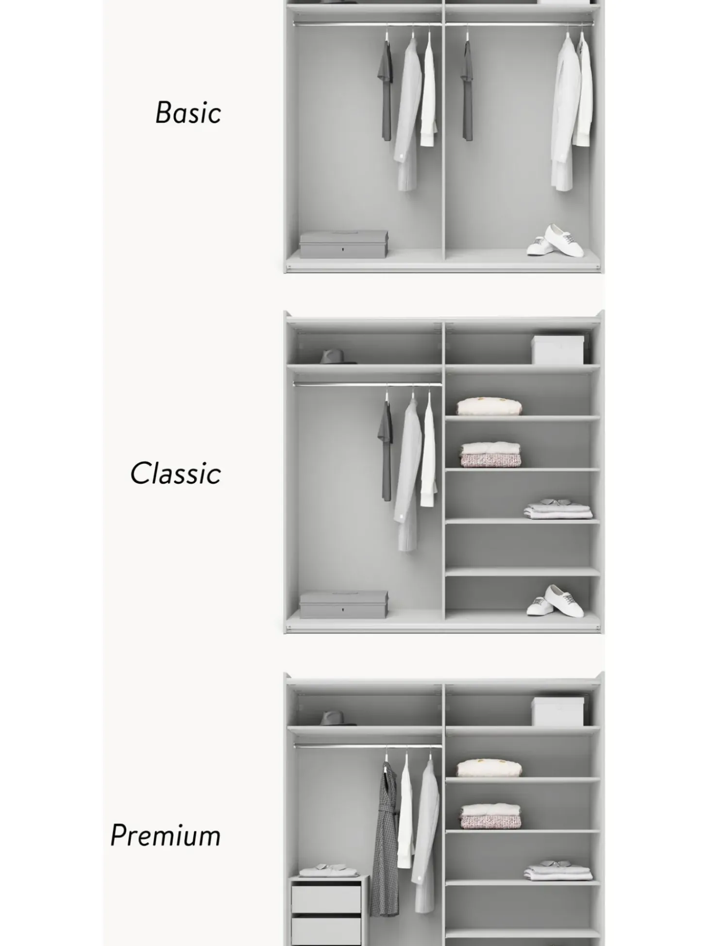 Armadio Componibile Con Ante Battenti Simone, Larg. 200 Cm, In Diverse Varianti