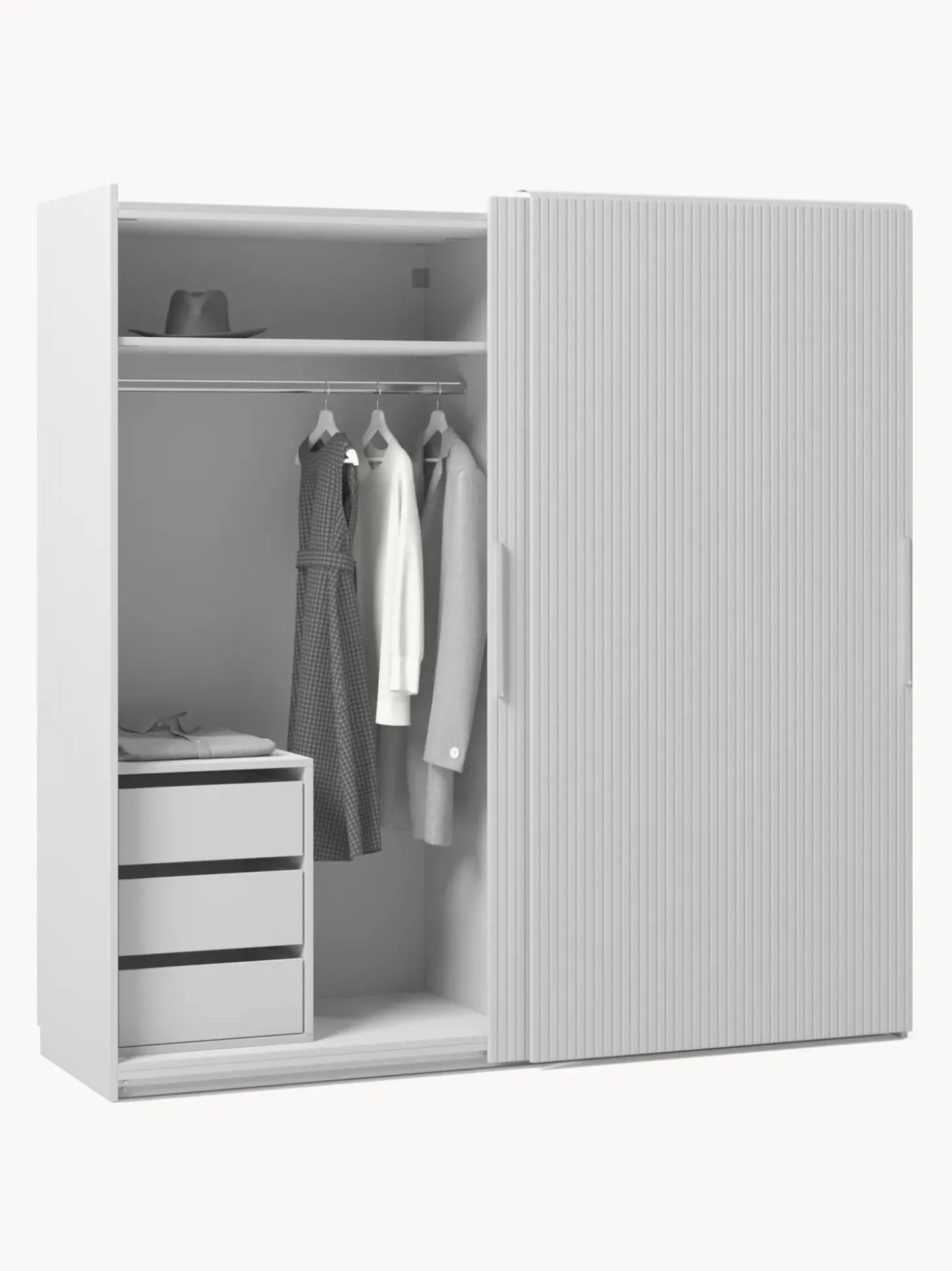 Armadio Componibile Con Ante Battenti Simone, Larg. 200 Cm, In Diverse Varianti