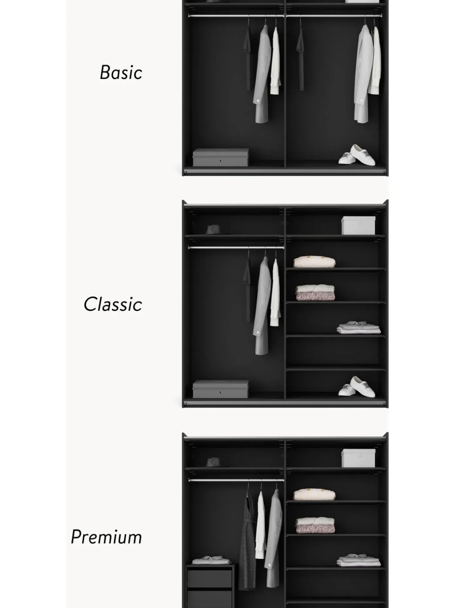 Armadio Componibile Con Ante Battenti Simone, Larg. 200 Cm, In Diverse Varianti