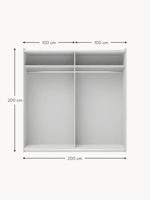 Armadio Componibile Con Ante Battenti Leon, Larg. 200 Cm, Diverse Varianti