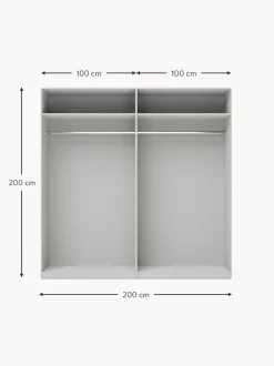 Armadio Componibile Con Ante Battenti Leon, Larg. 200 Cm, In Diverse Varianti