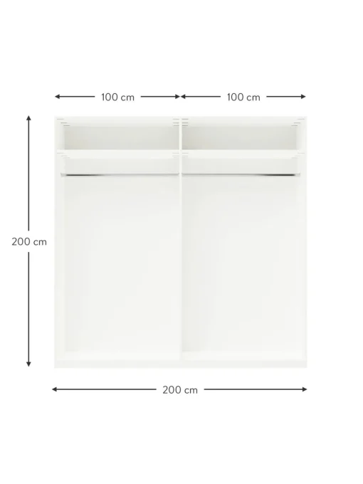 Armadio Componibile Con Ante Battenti Leon, Larg. 200 Cm, In Diverse Varianti