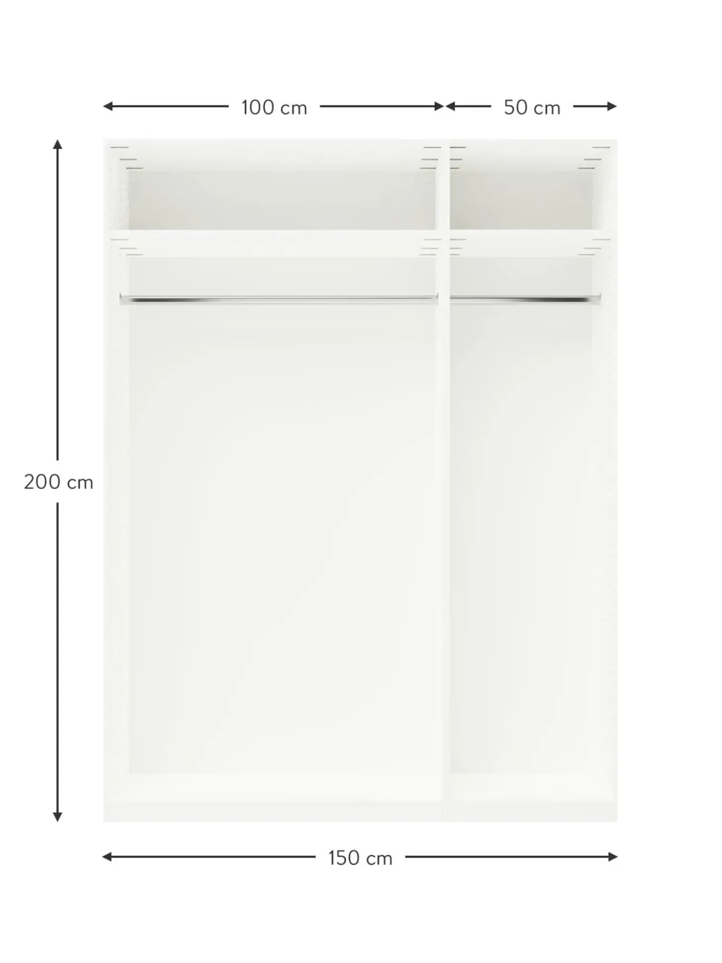 Armadio Componibile Con Ante Battenti Charlotte, Larg. 150 Cm, In Diverse Varianti