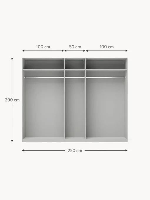 Armadio Componibile Con Ante Battenti Charlotte, Larg. 250 Cm, In Diverse Varianti