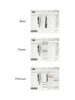 Armadio Componibile Con Ante Battenti Charlotte, Larg. 250 Cm, In Diverse Varianti