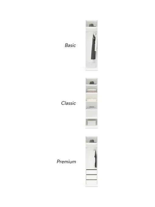 Armadio Componibile Con Anta Battente Charlotte, Larg. 50 Cm, In Diverse Varianti