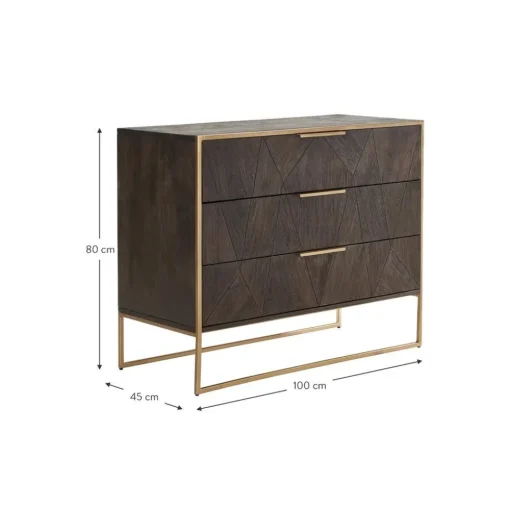Cassettiera In Legno Di Mango Massiccio Harry*Westwing Collection Clearance