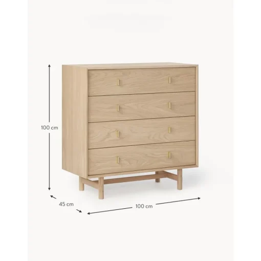 Cassettiera In Legno Di Quercia Diana*Westwing Collection New