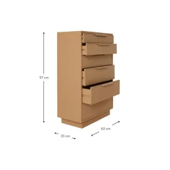 Cassettiera In Legno Sungkai Space Age*HKliving New