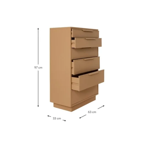 Cassettiera In Legno Sungkai Space Age*HKliving New