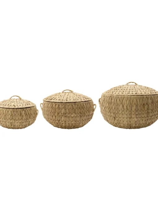 Cesti Con Coperchio Rata, 3 Pezzi
