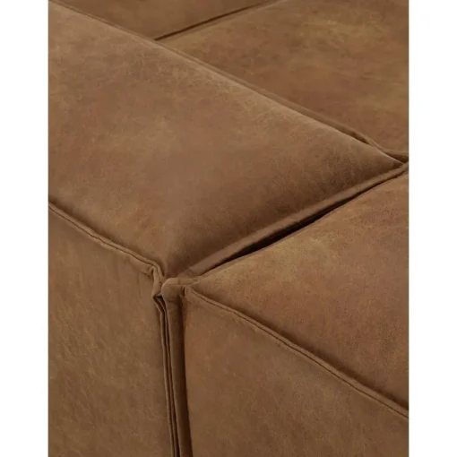 Chaise Longue Componibile In Pelle Riciclata Lennon*Westwing Collection New