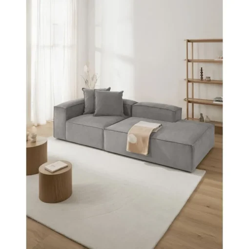 Chaise Longue Componibile In Velluto A Coste Lennon*Westwing Collection Best