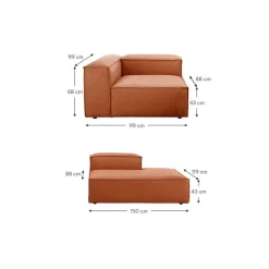 Chaise Longue Componibile Lennon*Westwing Collection Fashion