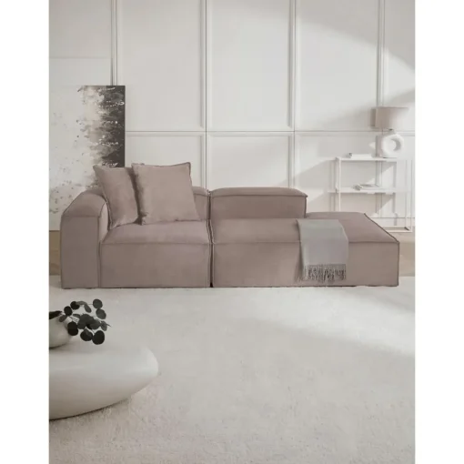 Chaise Longue Componibile In Velluto A Coste Lennon*Westwing Collection Online