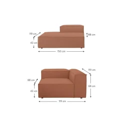 Chaise Longue Componibile Lennon*Westwing Collection Outlet