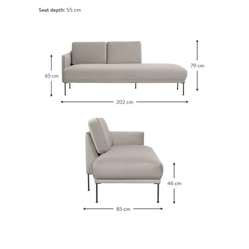 Chaise Longue In Velluto Fluente*Westwing Collection Clearance