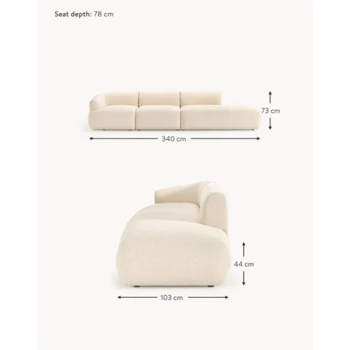 Chaise Longue Xl Componibile In Boucle Sofia*Westwing Collection Outlet