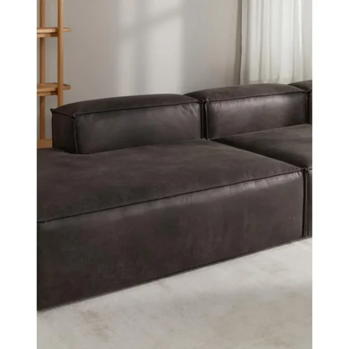 Chaise Longue Xl Componibile In Pelle Riciclata Lennon*Westwing Collection Online