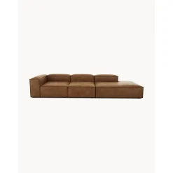 Chaise Longue Xl Componibile In Pelle Riciclata Lennon*Westwing Collection Sale