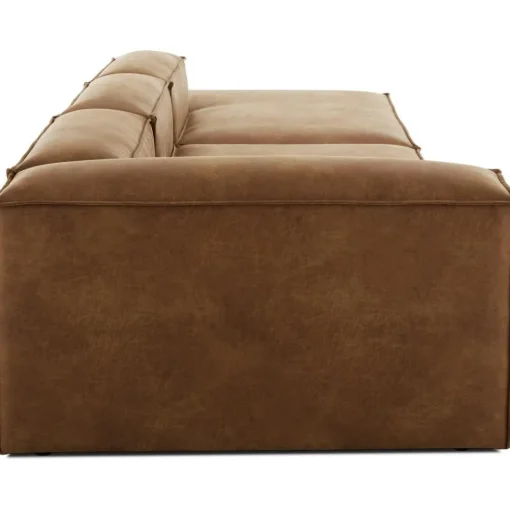 Chaise Longue Xl Componibile In Pelle Riciclata Lennon*Westwing Collection Sale