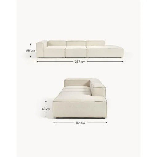 Chaise Longue Xl Componibile Lennon*Westwing Collection Clearance