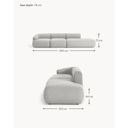 Chaise Longue Xl Componibile In Boucle Sofia*Westwing Collection Online